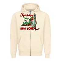 Sandshell christmas time in new york Zipper Hoodie - BarkalooDesign