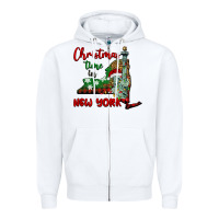 White christmas time in new york Zipper Hoodie - BarkalooDesign