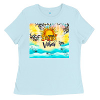 Baby Blue sunny vibes Ladies Tee - TumblerDesignByShophia