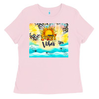 Bubblegum Pink sunny vibes Ladies Tee - TumblerDesignByShophia