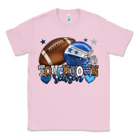 Bubblegum Pink Touchdown season American Football blue team color Classic Tee - HowdyJamesFarm
