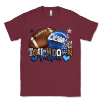 Burgundy Touchdown season American Football blue team color Classic Tee - HowdyJamesFarm