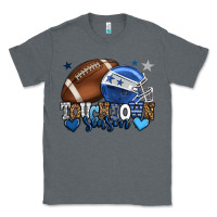 Charcoal Heather Touchdown season American Football blue team color Classic Tee - HowdyJamesFarm