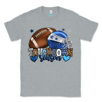 Heather Grey Touchdown season American Football blue team color Classic Tee - HowdyJamesFarm
