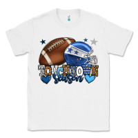 White Touchdown season American Football blue team color Classic Tee - HowdyJamesFarm