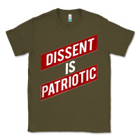 Army Green DISSENT IS PATRIOTIC Political Meme Raglan Baseball Tee Classic Tee - maiPhamDesign