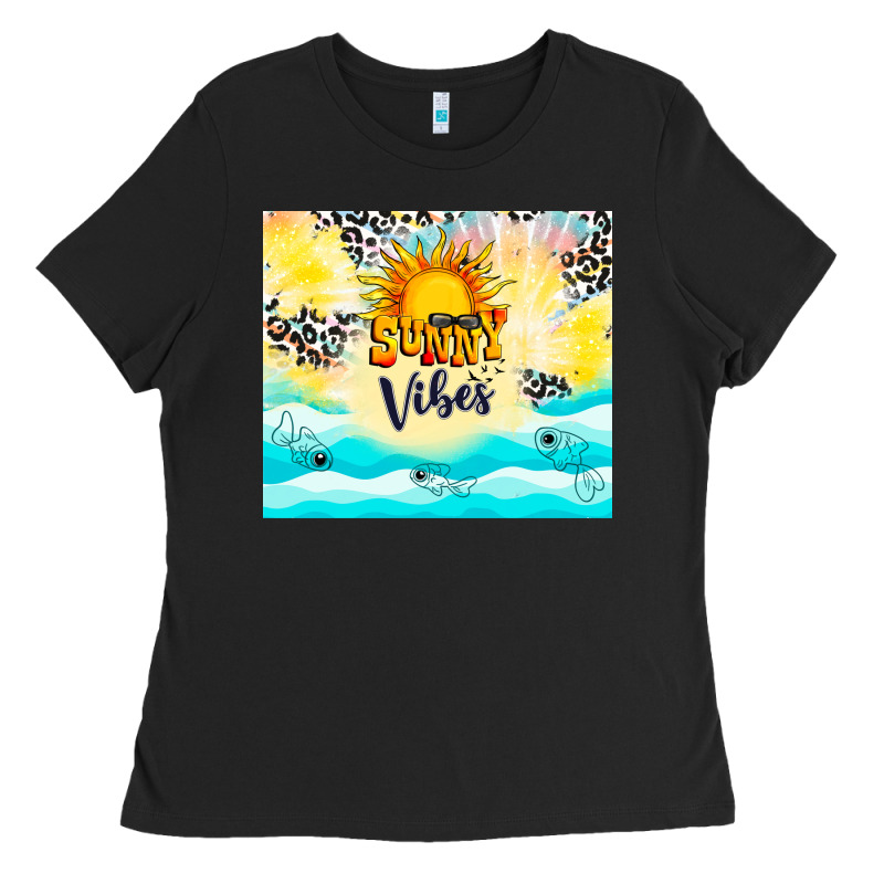 Sunny Vibes Ladies Tee by TumblerDesignByShophia | Teevron
