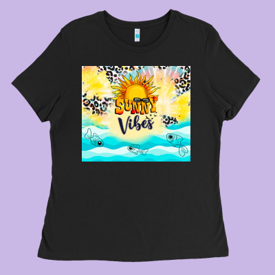 Sunny Vibes Ladies Tee Designed By Tumblerdesignbyshophia