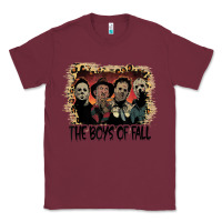 Burgundy the boys of fall leopard pattern bleached halloween murder t shirt Classic Tee - maiPhamDesign