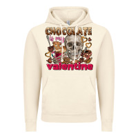 Vintage Artic Skull chocolate is my Valentine Vintage Hoodie - FaDigitalArtStudio