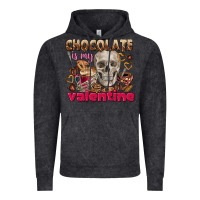 Vintage Black Skull chocolate is my Valentine Vintage Hoodie - FaDigitalArtStudio