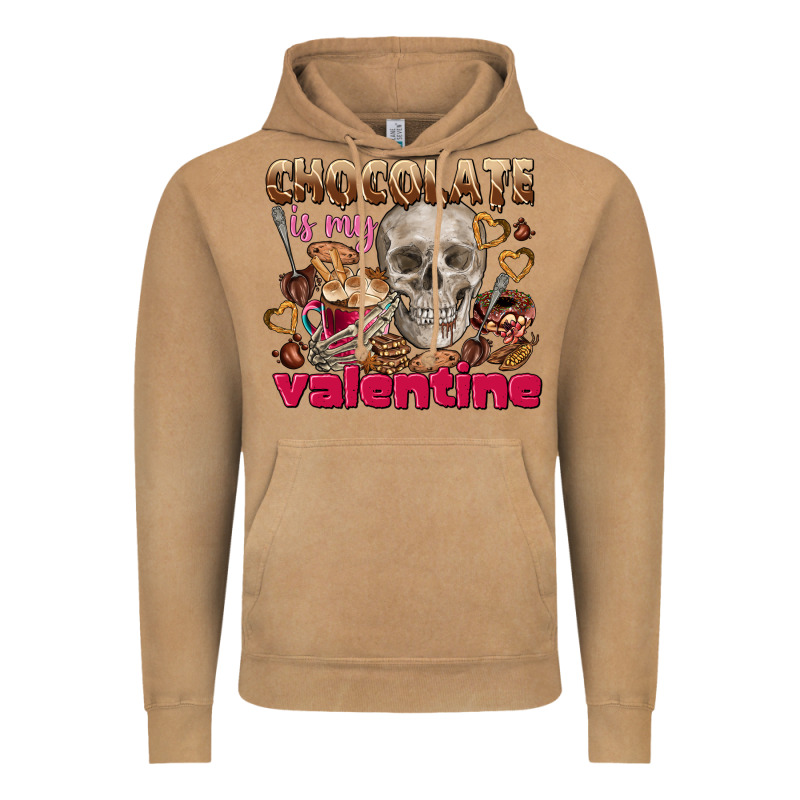 Skull Chocolate Is My Valentine Vintage Hoodie by FaDigitalArtStudio | Teevron