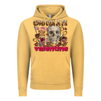 Vintage Mustard Skull chocolate is my Valentine Vintage Hoodie - FaDigitalArtStudio