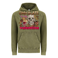 Vintage Olive Skull chocolate is my Valentine Vintage Hoodie - FaDigitalArtStudio