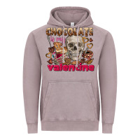 Vintage Zinc Skull chocolate is my Valentine Vintage Hoodie - FaDigitalArtStudio