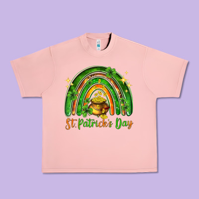 St. Patrick's Day Rainbow Urban Heavy Tee Designed By Howdyjamesfarm