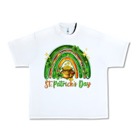 White St. Patrick's Day rainbow Urban Heavy Tee - HowdyJamesFarm
