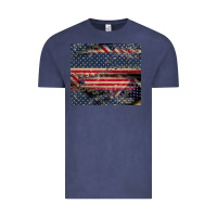 Vintage Denim American flag stitches Vintage Tee - CowGirlArtShop