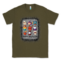 Army Green halloween funny set ghost mummy witch vampire and pumpkin t shirt Classic Tee - maiPhamDesign