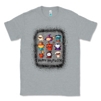 Heather Grey halloween funny set ghost mummy witch vampire and pumpkin t shirt Classic Tee - maiPhamDesign