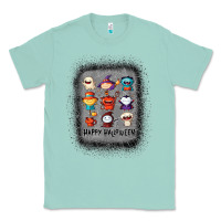 Seafoam halloween funny set ghost mummy witch vampire and pumpkin t shirt Classic Tee - maiPhamDesign