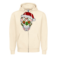Sandshell sugar skull  christmas Zipper Hoodie - BarkalooDesign