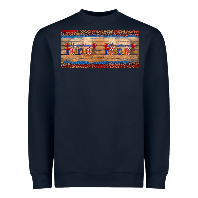 All American Teacher 15oz Mug Heavyweight Sweatshirt by Artiststas | Teevron