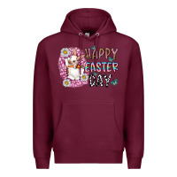 Burgundy happy easter day Premium Hoodie - CowhideDigitalArt