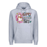 Heather Grey happy easter day Premium Hoodie - CowhideDigitalArt