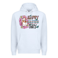 White happy easter day Premium Hoodie - CowhideDigitalArt