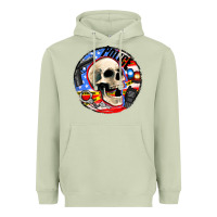 Matcha police skull and police equipment Heavyweight Hoodie - AdoDesignShop