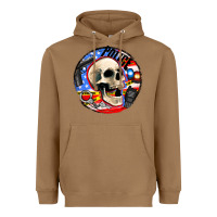 Toasted Coconut police skull and police equipment Heavyweight Hoodie - AdoDesignShop