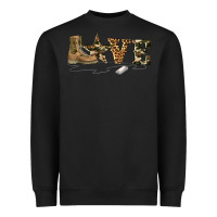 Black camouflage military boots love Heavyweight Sweatshirt - Artiststas