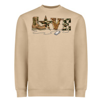 Mushroom camouflage military boots love Heavyweight Sweatshirt - Artiststas