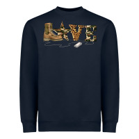 Navy camouflage military boots love Heavyweight Sweatshirt - Artiststas