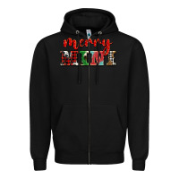 Black christmas merry mini Zipper Hoodie - BarkalooDesign