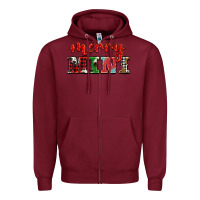 Burgundy christmas merry mini Zipper Hoodie - BarkalooDesign