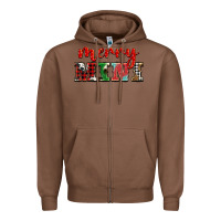 Chestnut christmas merry mini Zipper Hoodie - BarkalooDesign