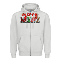 Dove Grey christmas merry mini Zipper Hoodie - BarkalooDesign
