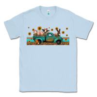 Dusty Blue western animals truck Classic Tee - Jasminsmagicworld