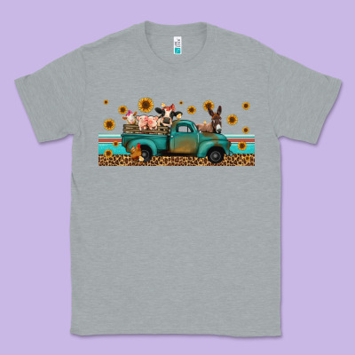 Western Animals Truck Classic Tee Designed By Jasminsmagicworld
