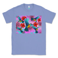 Colony Blue Flower Hummingbird Classic Tee - Artiststas