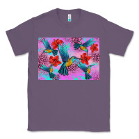 Lavender Flower Hummingbird Classic Tee - Artiststas