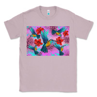 Lilac Flower Hummingbird Classic Tee - Artiststas