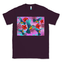 Plum Flower Hummingbird Classic Tee - Artiststas