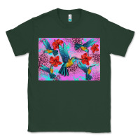 Sports Green Flower Hummingbird Classic Tee - Artiststas