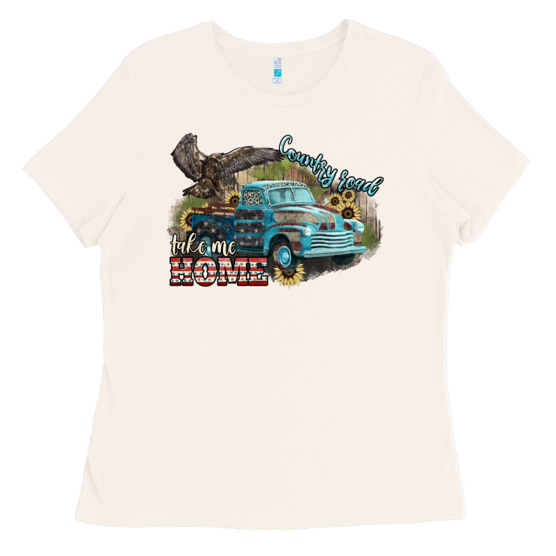 Truck Usa Country Road Take Me Home 4th Of July Ladies Tee by HowdyJamesFarm | Teevron
