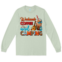 Matcha weekends coffee and camping frappe coffee Long Sleeve Tee - FaDigitalArtStudio