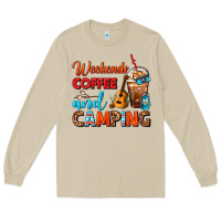 Mushroom weekends coffee and camping frappe coffee Long Sleeve Tee - FaDigitalArtStudio