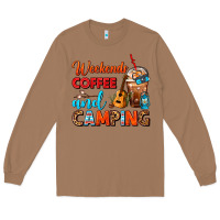 Weekends Coffee And Camping Frappe Coffee Long Sleeve Tee | Teevron